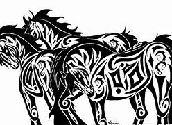 Image result for Tribal Horse Stencil