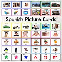 Image result for Spanish Flashcard Layout
