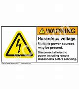 Image result for Hazardous Voltage Label