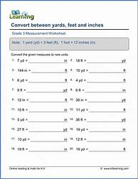 Image result for Yards to Inches Problems