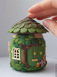 Image result for Polymer Clay Fairy House