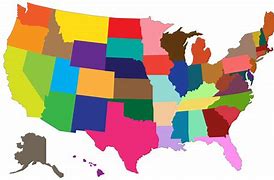 Image result for Colored United States Map with Borders