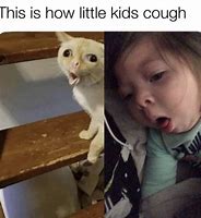 Image result for Kid Coughing Cat Meme