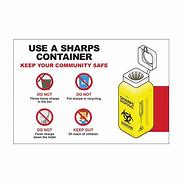 Image result for Sharps Container Sign