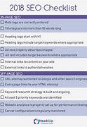 Image result for SEO Checklist in Excal Formet