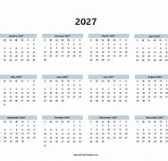 Image result for 2027 Calendar Printable