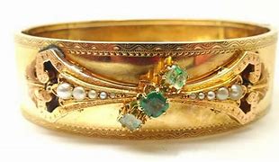 Image result for Victorian 14K Gold Bangle Bracelet