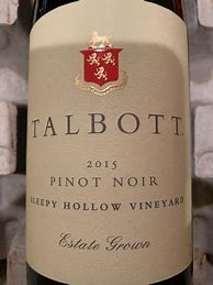Image result for Talbott Pinot Noir Sarah Case Sleepy Hollow