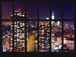 Image result for Window View City Night