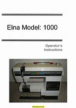 Image result for Elna 1000 Sewing Machine Instruction Book