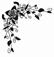 Image result for Black Rose Vine Drawings