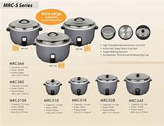 Image result for Electric Rice Cooker Sizes