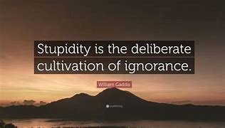 Image result for Ignorance and Stupidity Quotes