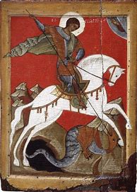 Image result for St. George and the Dragon Icon