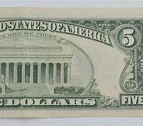 Image result for 5 Dollar Bill Back
