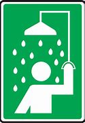Image result for Safety Shower Symbol Red