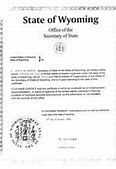 Image result for Certificate of Good Standing Wyoming