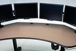 Image result for Dual Monitor Corner Desk