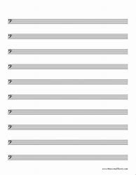 Image result for Blank Sheet Music Bass Clef