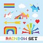 Image result for Pixeled Rainbow