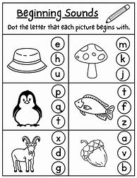 Image result for Beginning Sounds Kinder Worksheets