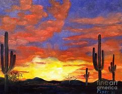 Image result for Arizona Desert Sunset Painting