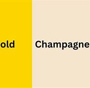 Image result for Champagne vs Gold Color