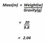 Image result for How to Convert Mass to Weight