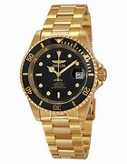 Image result for Invicta Watch Black and Gold