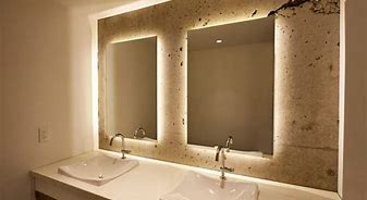 Image result for Backlit Bathroom Mirrors