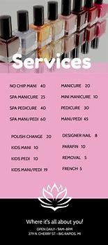 Image result for Nail Salon Price List