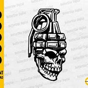 Image result for Grenade Skull SVG