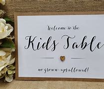 Image result for Kids Table Wedding Sign