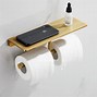 Image result for Brass Toilet Roll Holder with Shelf