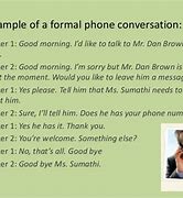 Image result for Formal Phone Conversation