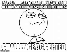 Image result for Challenge Accepted Furry Meme