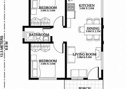 Image result for 30 Square Meters Two Bedroom Floor Plan