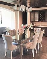 Image result for Mirrored Dining Room Table