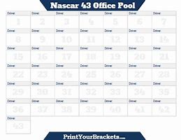 Image result for Printable NASCAR Pool Sheet