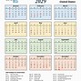 Image result for 2029 Calendar with Holidays Printable