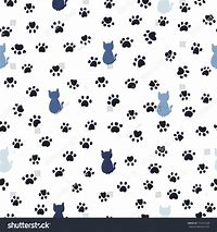 Image result for Cat Paw Print Pattern