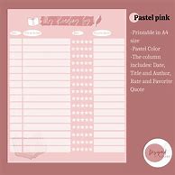 Image result for Aesthetic Reading Log Printable