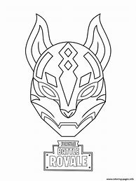 Image result for Drift Fortnite Mask Coloring Page