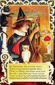 Image result for Victorian Cards Witches