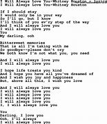 Image result for I Will Always Love You Text