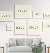 Image result for Standard Canvas Sizes for Paintings in Room Settings