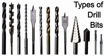 Image result for Drill Bit Types
