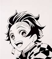 Image result for Tanjirou Black and White