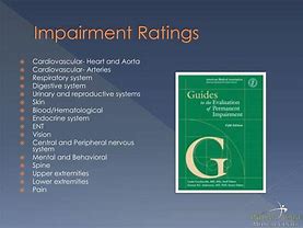 Image result for Permanent Impairment Rating Chart