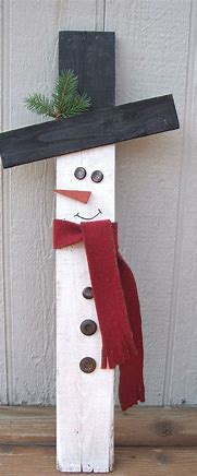 Image result for Wooden Snowman